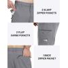 imageTACVASEN Mens Capri Pants Cargo Long Shorts Quick Dry Lightweight 34 Pants Below Knee Summer Hiking WorkLight Grey