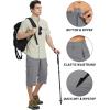 imageTACVASEN Mens Capri Pants Cargo Long Shorts Quick Dry Lightweight 34 Pants Below Knee Summer Hiking WorkLight Grey