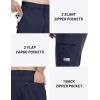 imageTACVASEN Mens Capri Pants Cargo Long Shorts Quick Dry Lightweight 34 Pants Below Knee Summer Hiking WorkNavy