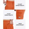 imageTACVASEN Mens Capri Pants Cargo Long Shorts Quick Dry Lightweight 34 Pants Below Knee Summer Hiking WorkOrange