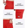 imageTACVASEN Mens Capri Pants Cargo Long Shorts Quick Dry Lightweight 34 Pants Below Knee Summer Hiking WorkTomato Red