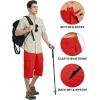 imageTACVASEN Mens Capri Pants Cargo Long Shorts Quick Dry Lightweight 34 Pants Below Knee Summer Hiking WorkTomato Red
