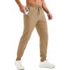 imageTACVASEN Mens Lightweight Athletic Joggers with Zipper Pockets Quick Dry Track Pants for Men Gym Sweatpants Workout GolfKhaki