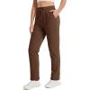 imageTACVASEN Womens Fleece Lined Sweatpants Winter Thermal Sherpa Pants with Pockets High Waisted Warm Cotton Lounge CasualBrown