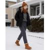 imageTACVASEN Womens Fleece Lined Sweatpants Winter Thermal Sherpa Pants with Pockets High Waisted Warm Cotton Lounge CasualDark Grey