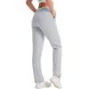 imageTACVASEN Womens Fleece Lined Sweatpants Winter Thermal Sherpa Pants with Pockets High Waisted Warm Cotton Lounge CasualLight Grey