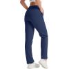 imageTACVASEN Womens Fleece Lined Sweatpants Winter Thermal Sherpa Pants with Pockets High Waisted Warm Cotton Lounge CasualNavy
