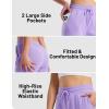 imageTACVASEN Womens Fleece Lined Sweatpants Winter Thermal Sherpa Pants with Pockets High Waisted Warm Cotton Lounge CasualTaropurple