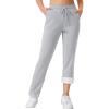 imageTACVASEN Womens Fleece Lined Sweatpants Winter Thermal Sherpa Pants with Pockets High Waisted Warm Cotton Lounge CasualLight Grey