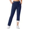 imageTACVASEN Womens Fleece Lined Sweatpants Winter Thermal Sherpa Pants with Pockets High Waisted Warm Cotton Lounge CasualNavy