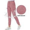 imageTACVASEN Womens Hiking Pants Elastic Cuffs Lounge Sweatpants Quick Dry Grey Pink S