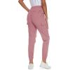 imageTACVASEN Womens Hiking Pants Elastic Cuffs Lounge Sweatpants Quick Dry Grey Pink S