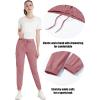imageTACVASEN Womens Hiking Pants Elastic Cuffs Lounge Sweatpants Quick Dry Grey Pink S