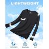 imageTACVASEN Womens Long Sleeve V Neck Workout Tops UPF 50 Sun Protection Quick Dry Lightweight Hiking Running TShirtsBlack