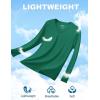 imageTACVASEN Womens Long Sleeve V Neck Workout Tops UPF 50 Sun Protection Quick Dry Lightweight Hiking Running TShirtsEgreen