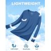 imageTACVASEN Womens Long Sleeve V Neck Workout Tops UPF 50 Sun Protection Quick Dry Lightweight Hiking Running TShirtsGray Blue
