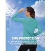 imageTACVASEN Womens Long Sleeve V Neck Workout Tops UPF 50 Sun Protection Quick Dry Lightweight Hiking Running TShirtsGray Green