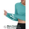 imageTACVASEN Womens Long Sleeve V Neck Workout Tops UPF 50 Sun Protection Quick Dry Lightweight Hiking Running TShirtsGray Green
