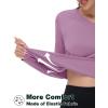 imageTACVASEN Womens Long Sleeve V Neck Workout Tops UPF 50 Sun Protection Quick Dry Lightweight Hiking Running TShirtsGray Purple