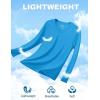 imageTACVASEN Womens Long Sleeve V Neck Workout Tops UPF 50 Sun Protection Quick Dry Lightweight Hiking Running TShirtsGreen Blue
