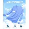imageTACVASEN Womens Long Sleeve V Neck Workout Tops UPF 50 Sun Protection Quick Dry Lightweight Hiking Running TShirtsLight Blue