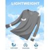 imageTACVASEN Womens Long Sleeve V Neck Workout Tops UPF 50 Sun Protection Quick Dry Lightweight Hiking Running TShirtsLight Gray