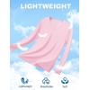 imageTACVASEN Womens Long Sleeve V Neck Workout Tops UPF 50 Sun Protection Quick Dry Lightweight Hiking Running TShirtsLight Pink