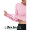 imageTACVASEN Womens Long Sleeve V Neck Workout Tops UPF 50 Sun Protection Quick Dry Lightweight Hiking Running TShirtsLight Pink