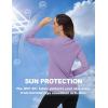 imageTACVASEN Womens Long Sleeve V Neck Workout Tops UPF 50 Sun Protection Quick Dry Lightweight Hiking Running TShirtsLight Purple