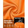 imageTACVASEN Womens Long Sleeve V Neck Workout Tops UPF 50 Sun Protection Quick Dry Lightweight Hiking Running TShirtsOrange