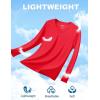 imageTACVASEN Womens Long Sleeve V Neck Workout Tops UPF 50 Sun Protection Quick Dry Lightweight Hiking Running TShirtsTomato Red