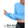 imageTACVASEN Womens Long Sleeve V Neck Workout Tops UPF 50 Sun Protection Quick Dry Lightweight Hiking Running TShirtsWaterfall Blue