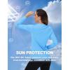 imageTACVASEN Womens Long Sleeve V Neck Workout Tops UPF 50 Sun Protection Quick Dry Lightweight Hiking Running TShirtsWaterfall Blue