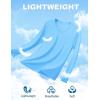 imageTACVASEN Womens Long Sleeve V Neck Workout Tops UPF 50 Sun Protection Quick Dry Lightweight Hiking Running TShirtsWaterfall Blue