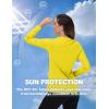 imageTACVASEN Womens Long Sleeve V Neck Workout Tops UPF 50 Sun Protection Quick Dry Lightweight Hiking Running TShirtsYellow