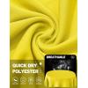 imageTACVASEN Womens Long Sleeve V Neck Workout Tops UPF 50 Sun Protection Quick Dry Lightweight Hiking Running TShirtsYellow