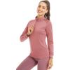 imageTACVASEN Womens Sweatshirt Gym Workout Sports Shirts Cycling Pullovers 14 Zip Up Pink 2XL