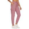 imageTACVASEN Womens Hiking Pants Elastic Cuffs Lounge Sweatpants Quick Dry Grey Pink S