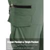 imageTACVASEN Mens Capri Pants Quick Dry Cargo Hiking Water Resistant Work Summer Long Shorts Below KneeBean Green