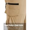 imageTACVASEN Mens Capri Pants Quick Dry Cargo Hiking Water Resistant Work Summer Long Shorts Below KneeKhaki