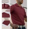 imageTACVASEN Mens Golf Shirt Dry Fit Mens Polo Shirts Short Sleeve Performance Golf Polos for Men with Collar Work Shirts07wine Red