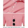 imageTACVASEN Mens Golf Shirt Dry Fit Mens Polo Shirts Short Sleeve Performance Golf Polos for Men with Collar Work Shirts18grey Pink