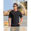 imageTACVASEN Mens Short Sleeve Swim Top UPF 50 Sun Protection TShirt Crew Neck Moisture Wicking Gym Shirts01black