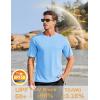 imageTACVASEN Mens Short Sleeve Swim Top UPF 50 Sun Protection TShirt Crew Neck Moisture Wicking Gym Shirts06skyblue