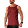 imageTACVASEN Mens Tank Tops Quick Dry Sleeveless Workout Muscle Shirt Athletic Bodybuilding Gym Performance Tee ShirtsDark Orange