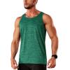 imageTACVASEN Mens Tank Tops Quick Dry Sleeveless Workout Muscle Shirt Athletic Bodybuilding Gym Performance Tee ShirtsEmerald Green