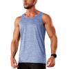 imageTACVASEN Mens Tank Tops Quick Dry Sleeveless Workout Muscle Shirt Athletic Bodybuilding Gym Performance Tee ShirtsLight Blue