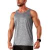 imageTACVASEN Mens Tank Tops Quick Dry Sleeveless Workout Muscle Shirt Athletic Bodybuilding Gym Performance Tee ShirtsLight Grey