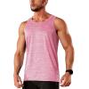 imageTACVASEN Mens Tank Tops Quick Dry Sleeveless Workout Muscle Shirt Athletic Bodybuilding Gym Performance Tee ShirtsPink