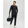 imageTACVASEN Mens Thermal Shirt Long Sleeve Fleece Lined Base Layer Lightweight Moisture Wicking Athletic Undershirt01 Black